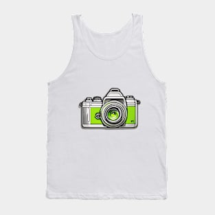 Vibrant Green Camera Illustration No. 871 Tank Top